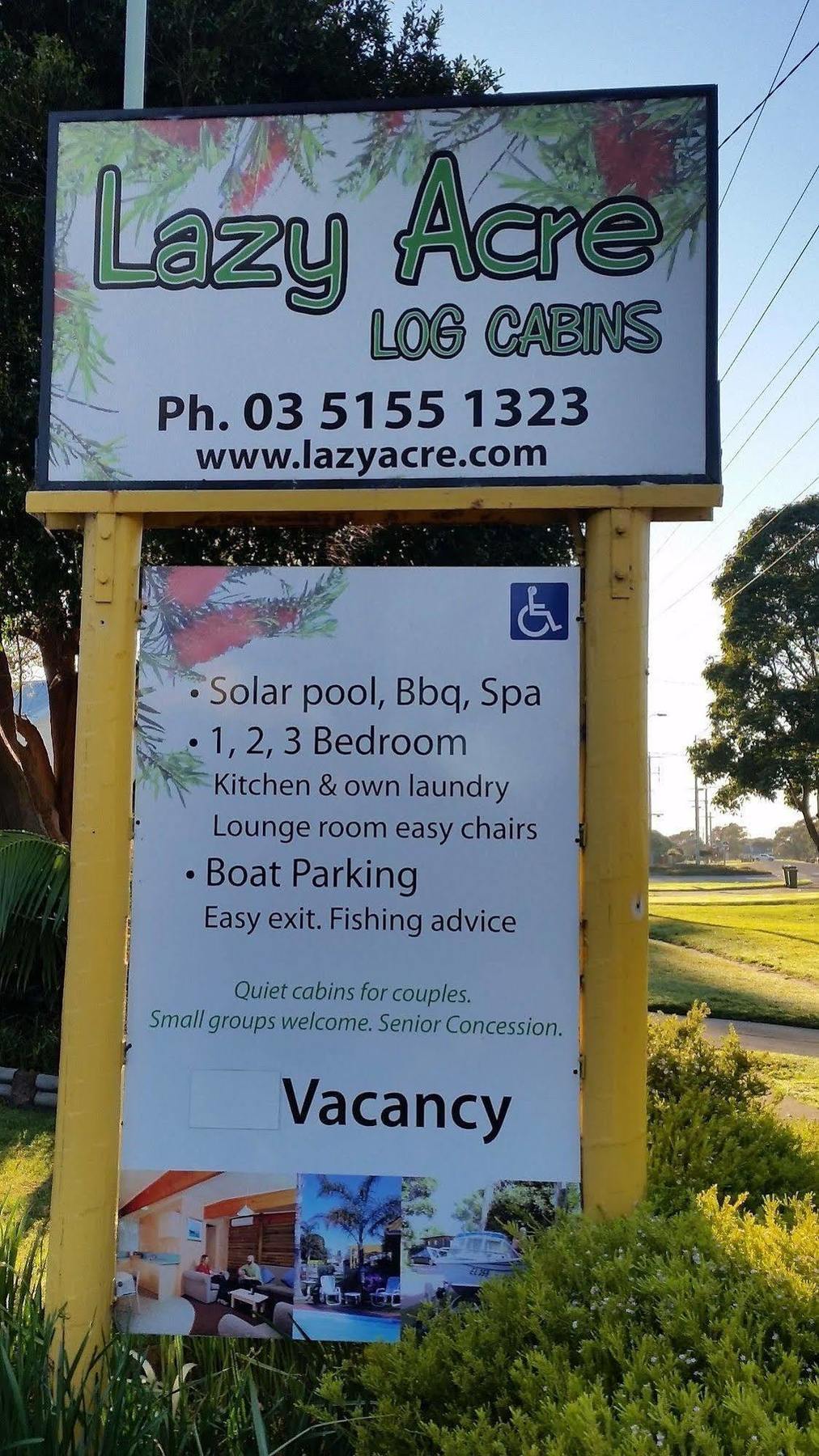 Lazy Acre Log Cabins Lakes Entrance Ngoại thất bức ảnh